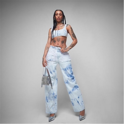 Blug Missguided Co Ord Raw Hem Distressed