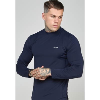 SikSilk Muscle Fit Maneca Lunga Top barbat