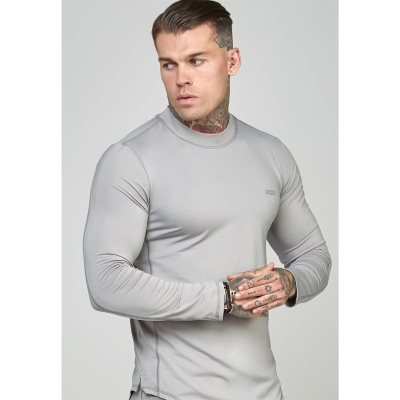 SikSilk Muscle Fit Maneca Lunga Top barbat