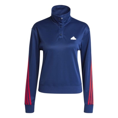 Trening adidas Iconic Wrapping 3-Stripes Snap Top dama