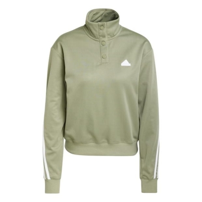 Trening adidas Iconic Wrapping 3-Stripes Snap Top dama