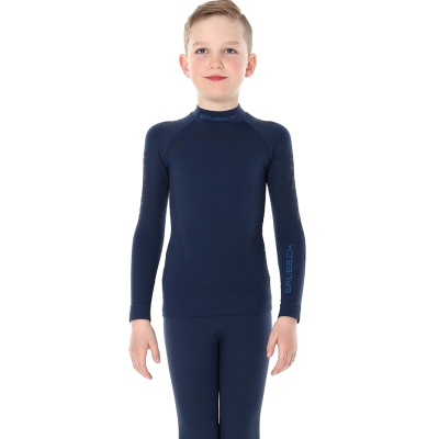 Bluza trening Brubeck Thermo 's thermal navy blue LS13640 copil