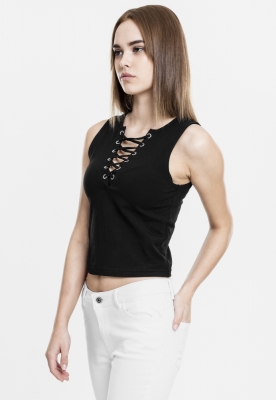 Lace Up Cropped Top dama Urban Classics