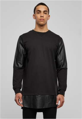 Long Zipped Synthetic piele Crewneck Urban Classics