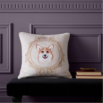 Catherine Lansfield Bridgerton by CL Mr Newton Corgi Soft Cushion