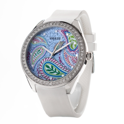 Ceas QUARTZ GUESS W1066L1 pentru Femei argintiu alb albastru