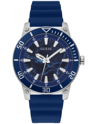Ceas QUARTZ MAN GUESS GW0420G1 argintiu albastru