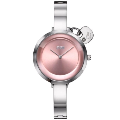 Storm Mera Silver Impatiens Pink Stainless Steel Watch