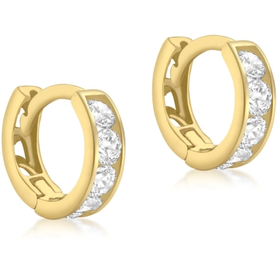 Be You 9ct Gold CZ Huggy Earrings