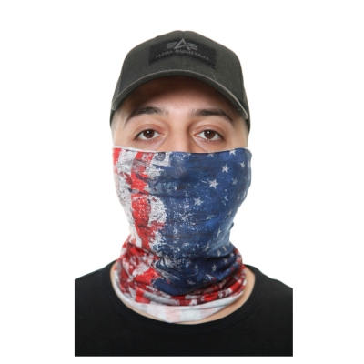 Esarfa unisex redox usa 019 rosu albastru