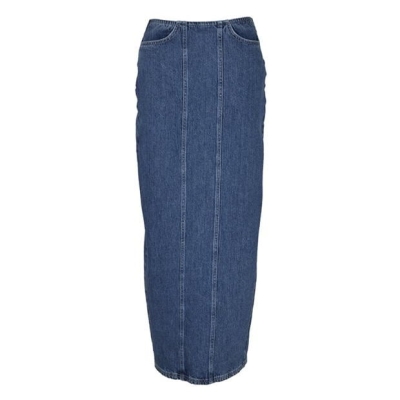 Fusta Missguided Seam Detail Fitted Denim Maxi