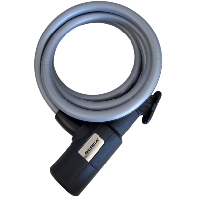 Gerda Bike Lock Cable with Carrying Handle Gray-Black Grey Flex 1500/10V OSFL0150010 B3V2XP GERDA SPOKA Z OGRANICZON ODPOWIEDZIALNOCI