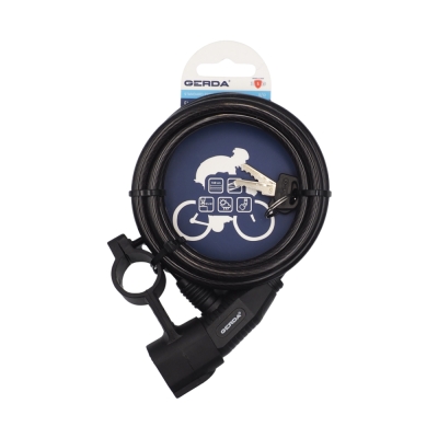 Gerda bike lock cable with carrying handle type S, round body Flex 1500/8A black 0SFLU150008 06A2YP GERDA SPOKA Z OGRANICZON ODPOWIEDZIALNOCI