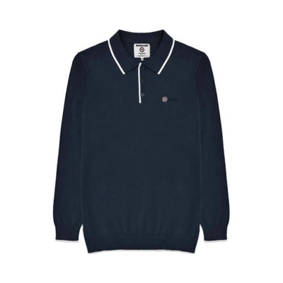 Lambretta Sleeve Tipped Knitted Polo