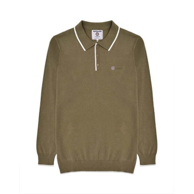 Lambretta Sleeve Tipped Knitted Polo