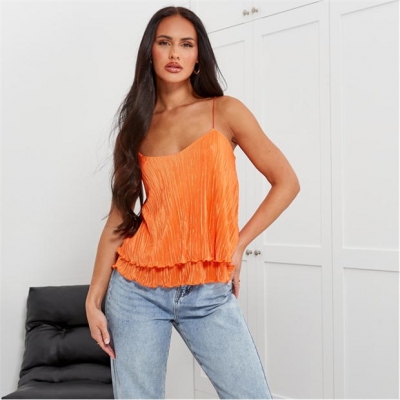 I Saw It First Plisse Layered Cami Top