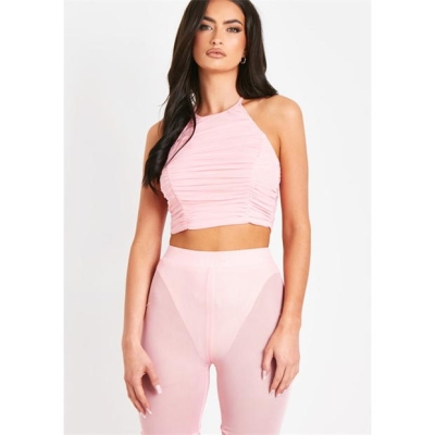 Missy Empire Halter Neck Ruched Top