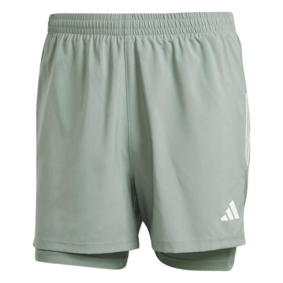 Pantalon scurt Combat adidas Own the Run 2-in-1 Running barbat