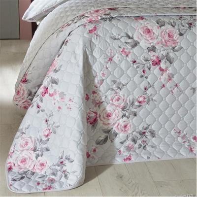 Catherine Lansfield Floral Reversible Quilted Bedspread