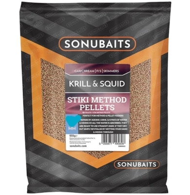 PELETE SONUBAITS KRILL&SQUID STIKI METHOD PELLETS 4MM 650G PRESTON INNOVATION