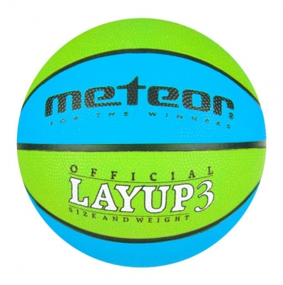 PIKA KOSZYKOWA METEOR LAYUP limonkowo / niebieska roz 3/7049