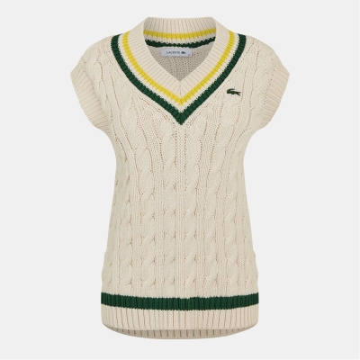 Vesta Bluza trening Lacoste V-Neck Cable Knit