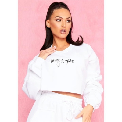 Bluza trening Missy Empire Empire Branded Slogan Cropped