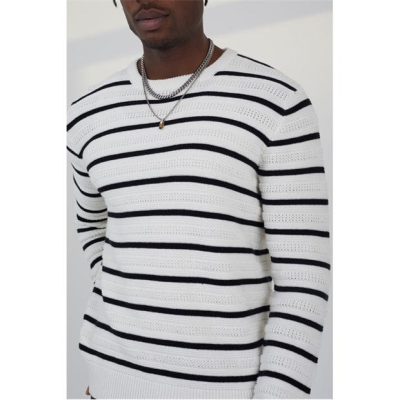 Brave Soul Neck Striped Jumper
