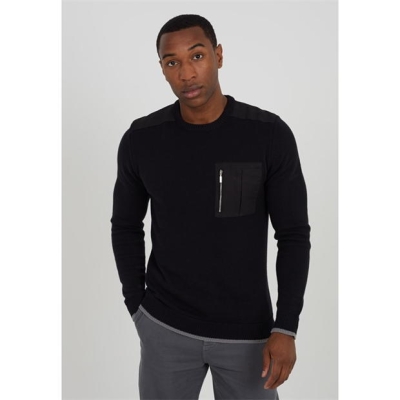Brave Soul Neck Jumper with Patch Pocket Detail