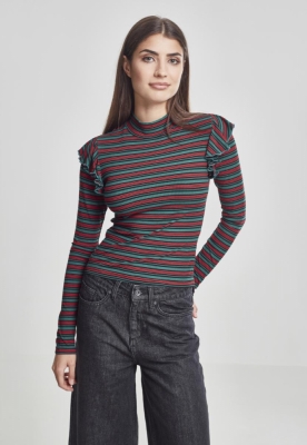 Rib Striped Volant Turtleneck L/S dama Urban Classics