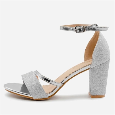 Sanda Wheres That From Glitter Perla Mid Block Heel dama