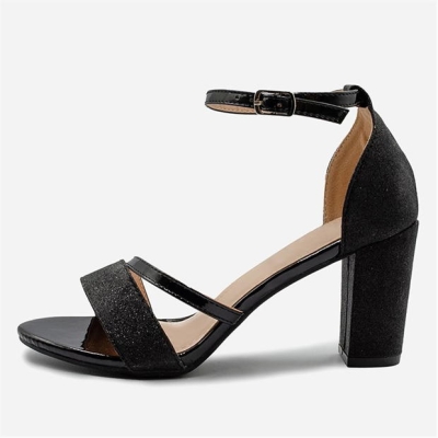 Sanda Wheres That From Glitter Perla Mid Block Heel dama