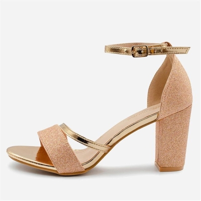 Sanda Wheres That From Glitter Perla Mid Block Heel dama