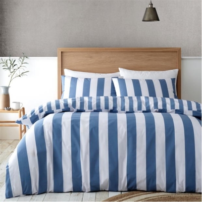 Catherine Lansfield Stripe Reversible Duvet Cover Set
