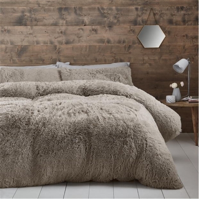 Catherine Lansfield Deep Pile Faux Fur Duvet Cover Set