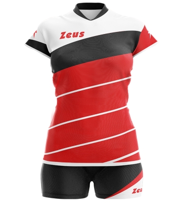 Set complet volei Lybra femei Zeus rosu negru