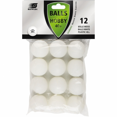 Ping pong balls Sunflex Hobby white 12 pcs. 20806