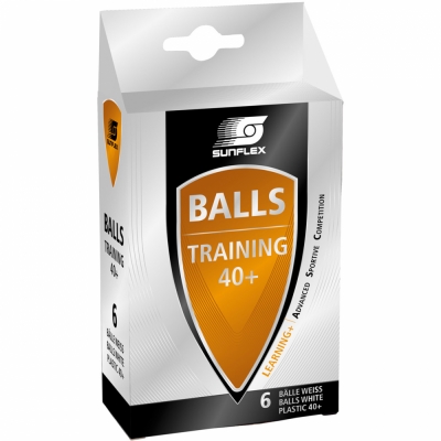 Sunflex Training ping pong balls white 6 pcs. 20605