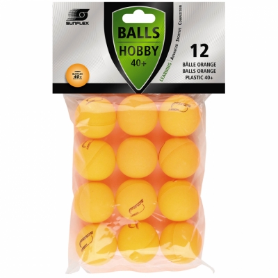 Sunflex Hobby ping pong balls 12 pcs. orange 20807
