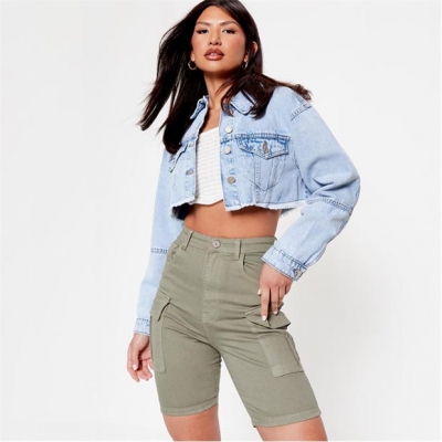 Pantalon scurt Combat I Saw It First Longline Denim Cargo