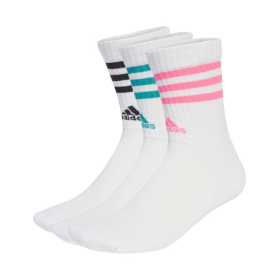Soseta adidas 3-Stripes Cushioned Crew 3 Pairs white JW2765