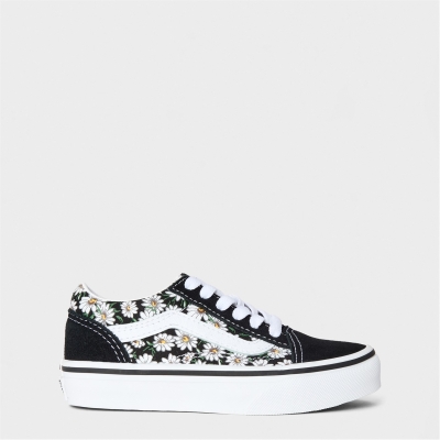 Pantof sport Vans Old Skool Daisies Black/True White Canvas Unisex copil