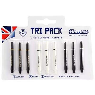 Harrows Shafts Tri Pack black, white