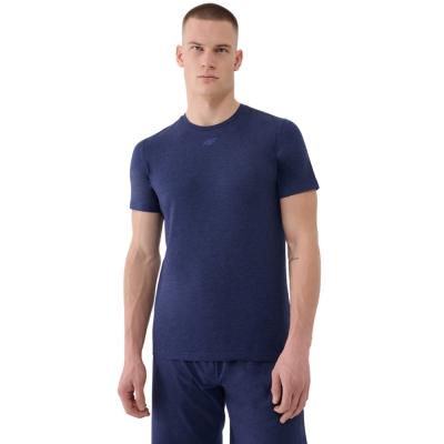 Camasa Men's T- 4F FNK M1344 dark navy blue melange 4FWSS25TFTSM1344 30M
