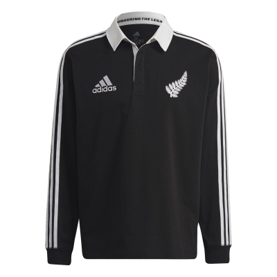 Camasa adidas New Zealand All Blacks Longsleeve Home Polo 2022 2023 barbat