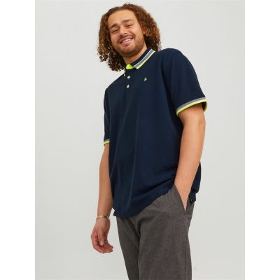 Camasa Jack and Jones Paulos Tipped Pique Maneca Scurta Polo Plus Size barbat