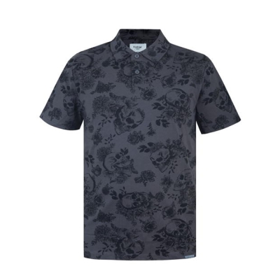 Firetrap All-Over Print Polo Top barbat