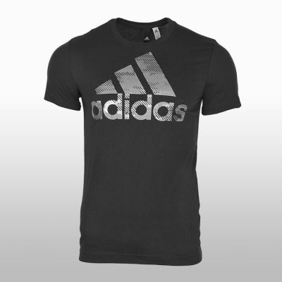 Tricou bumbac negru adidas ESS BoS Foil Regular Barbati