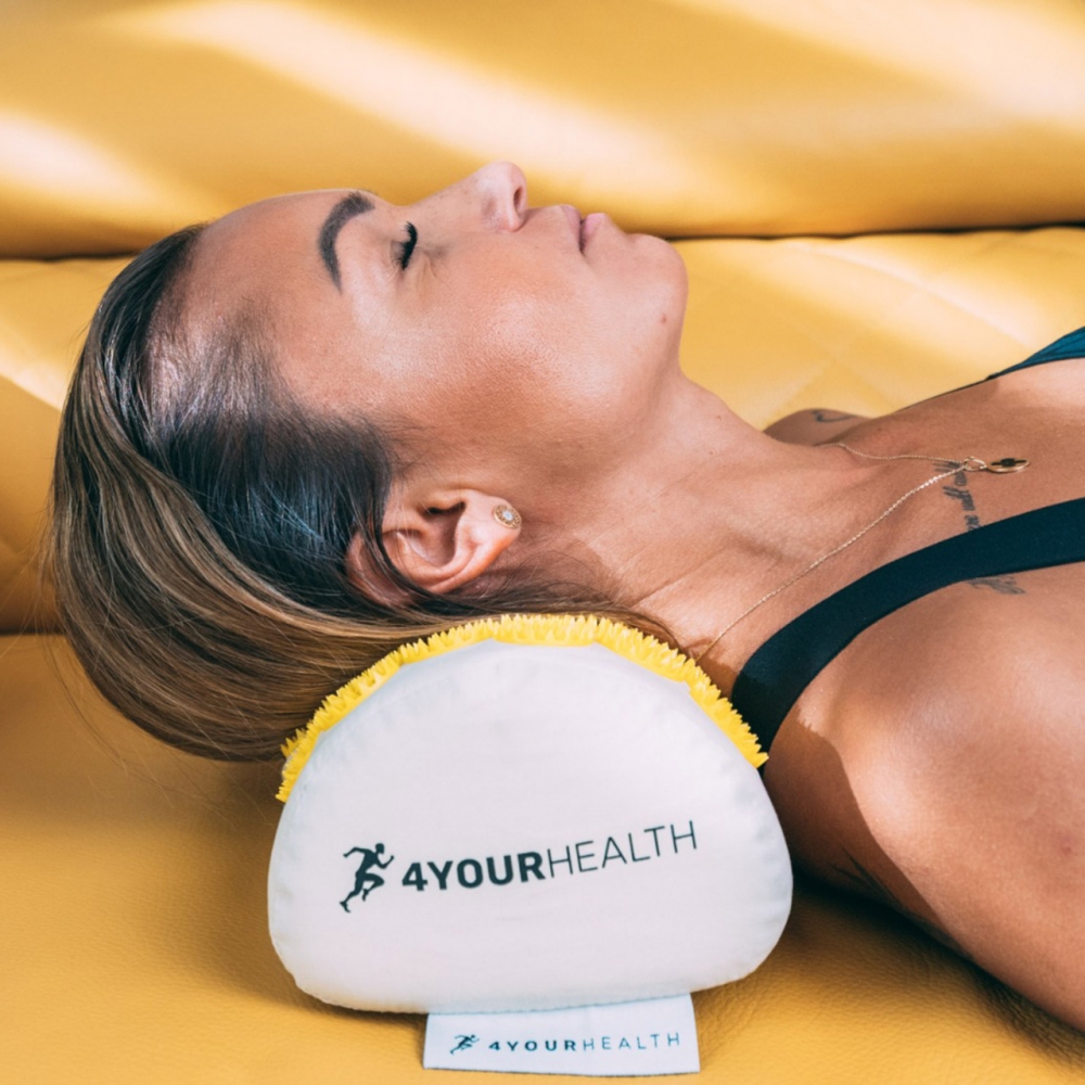 Mata do akupresury z kolcami z poduszka eko 4YourHealth 72x42 bezowo-zolta 1255
