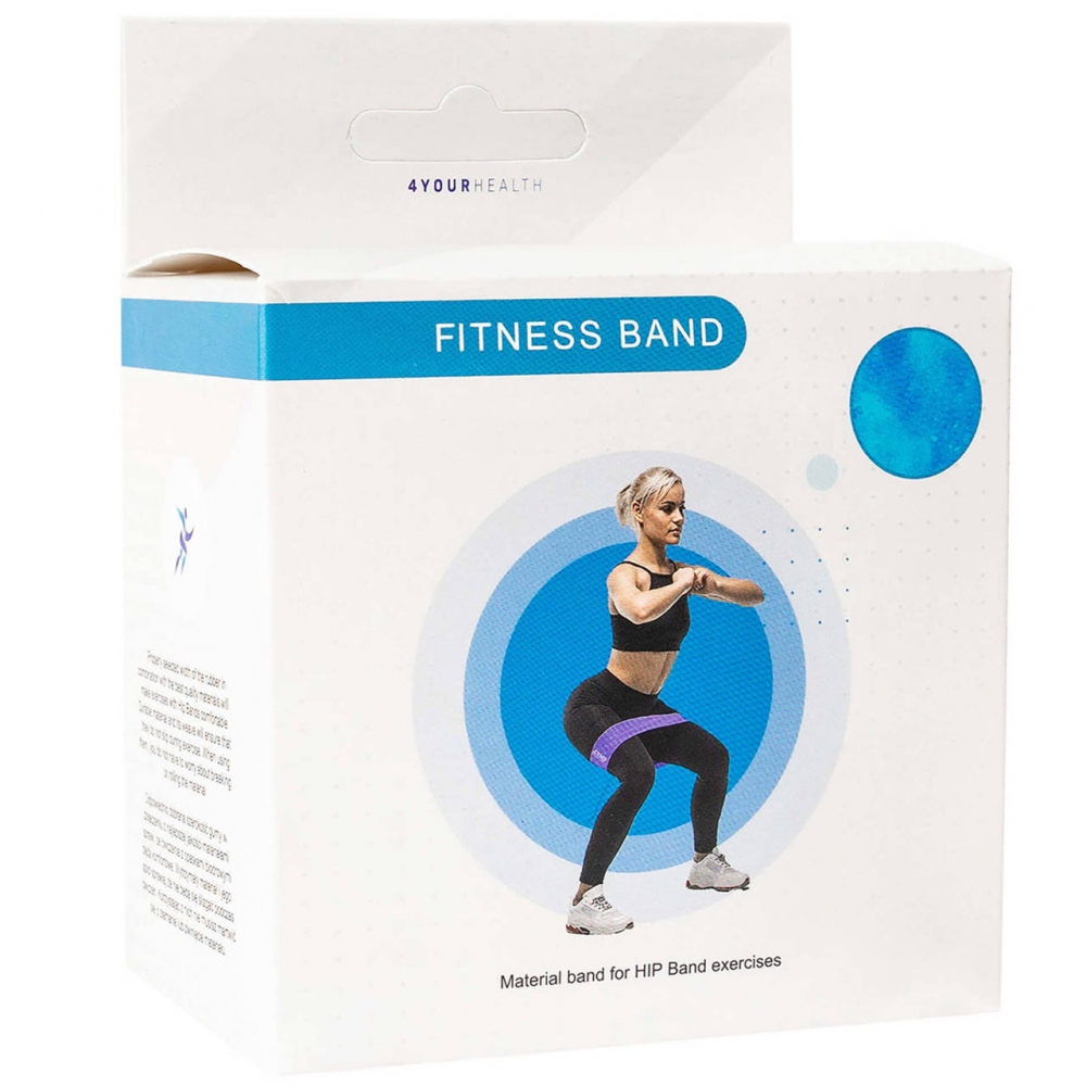 Guma do cwiczen oporowa 4yourhealth Galaxy Hip Band niebieska 1676